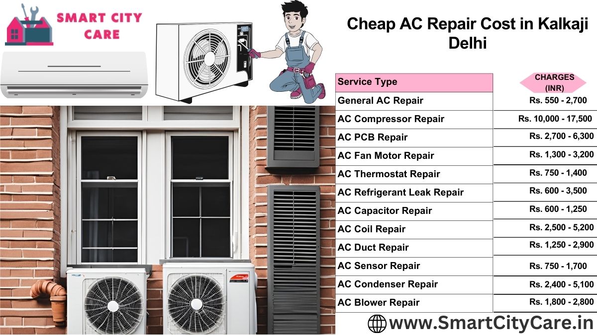 Cheap AC repair Cost list in  Kalkaji, Delhi