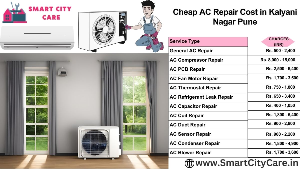 Cheap AC repair Cost list in Kalyani Nagar, Pune