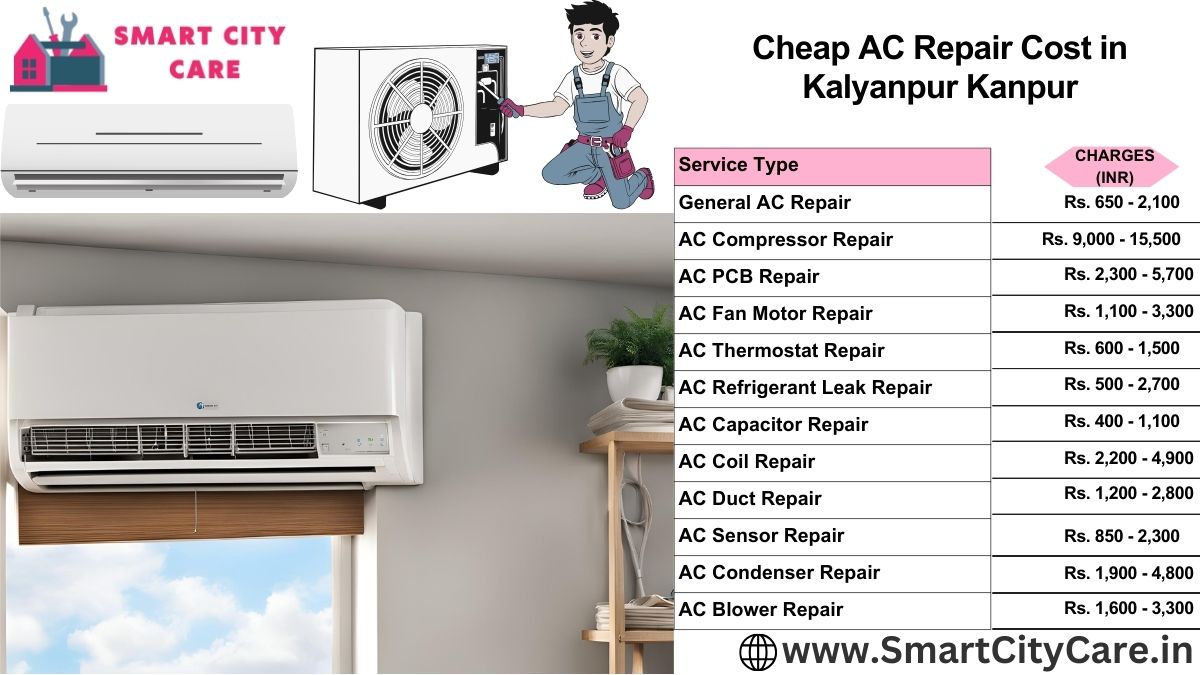 Cheap AC repair Cost list in  Kalyanpur, Kanpur