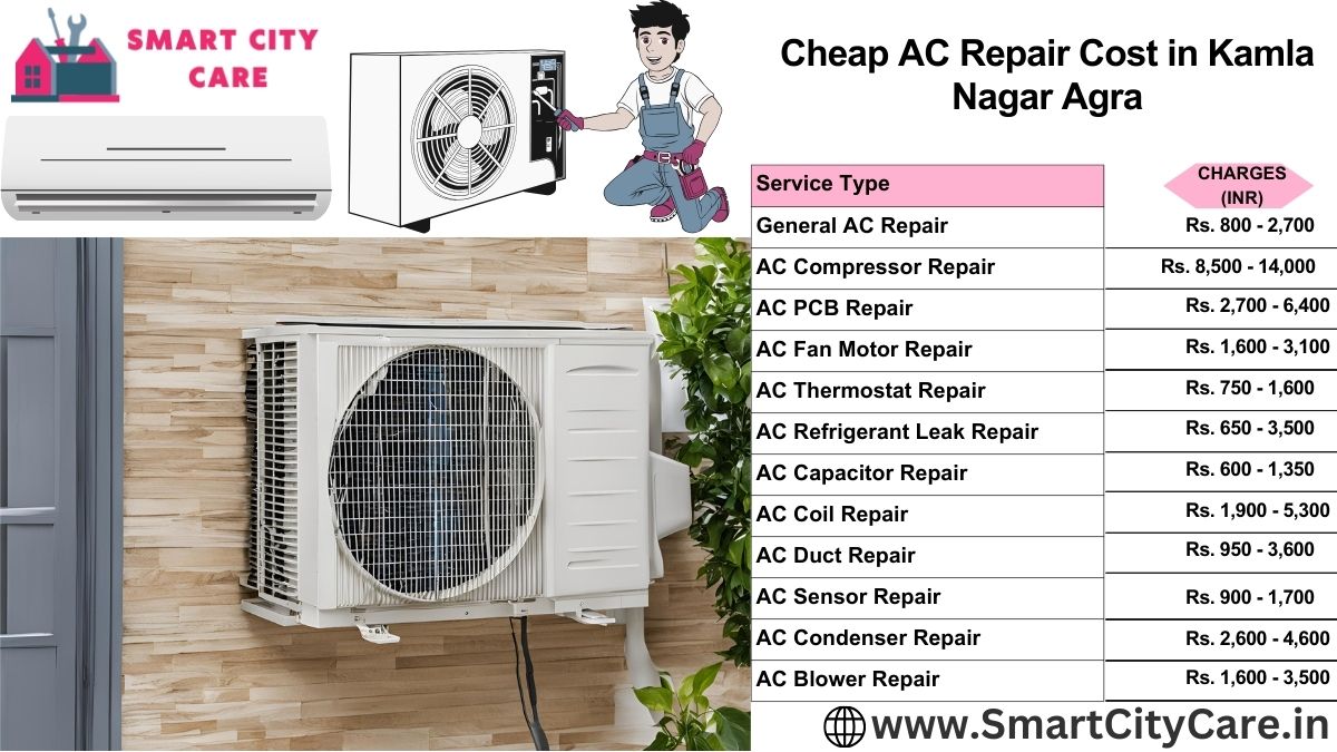 Cheap AC repair Cost list in  Kamla Nagar, Agra