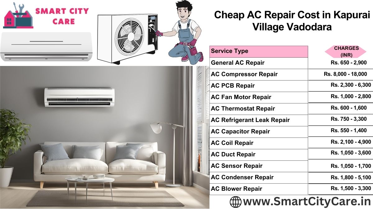 Cheap AC repair Cost list in  Kapurai Village, Vadodara