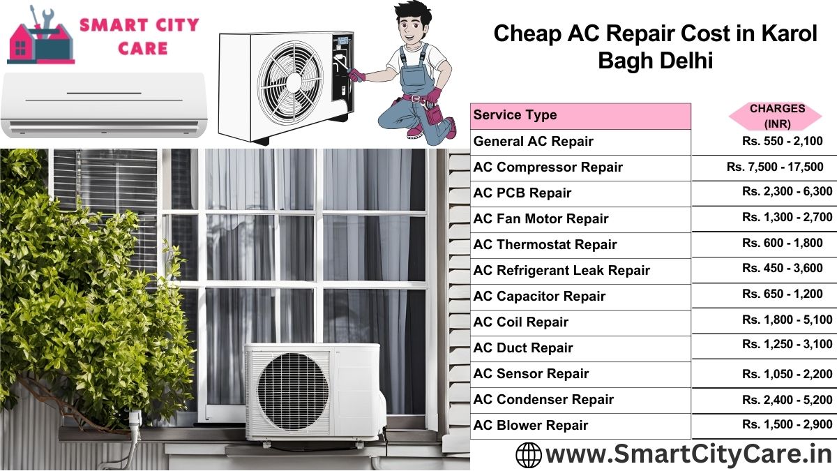 Cheap AC repair Cost list in  Karol Bagh, Delhi