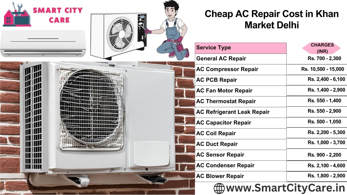 Cheap AC repair Cost list in  Khan Market, Delhi