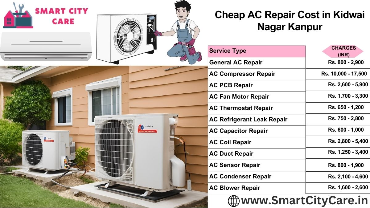 Cheap AC repair Cost list in  Kidwai Nagar, Kanpur