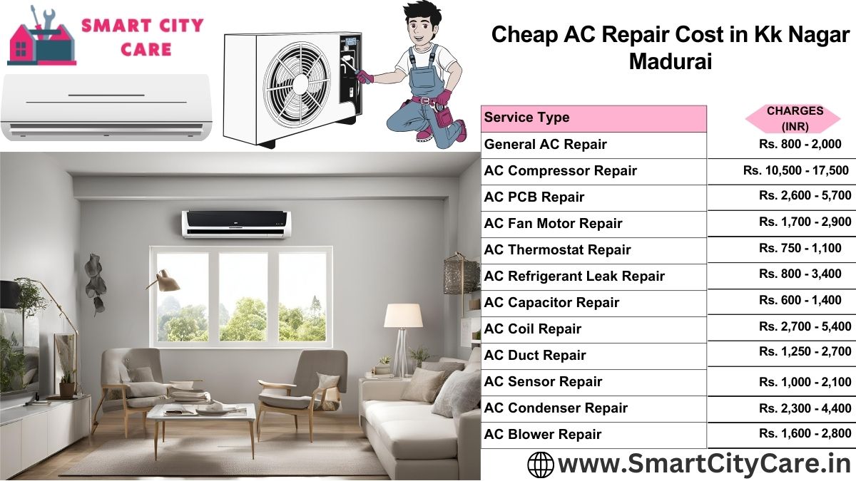 Cheap AC repair Cost list in  KK Nagar, Madurai