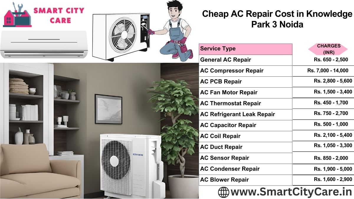 Cheap AC repair Cost list in  Knowledge Park 3, Noida