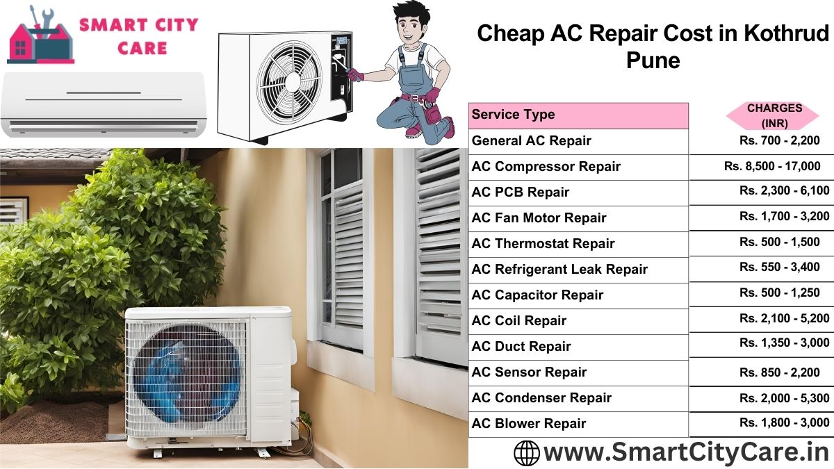 Cheap AC repair Cost list in Kothrud, Pune