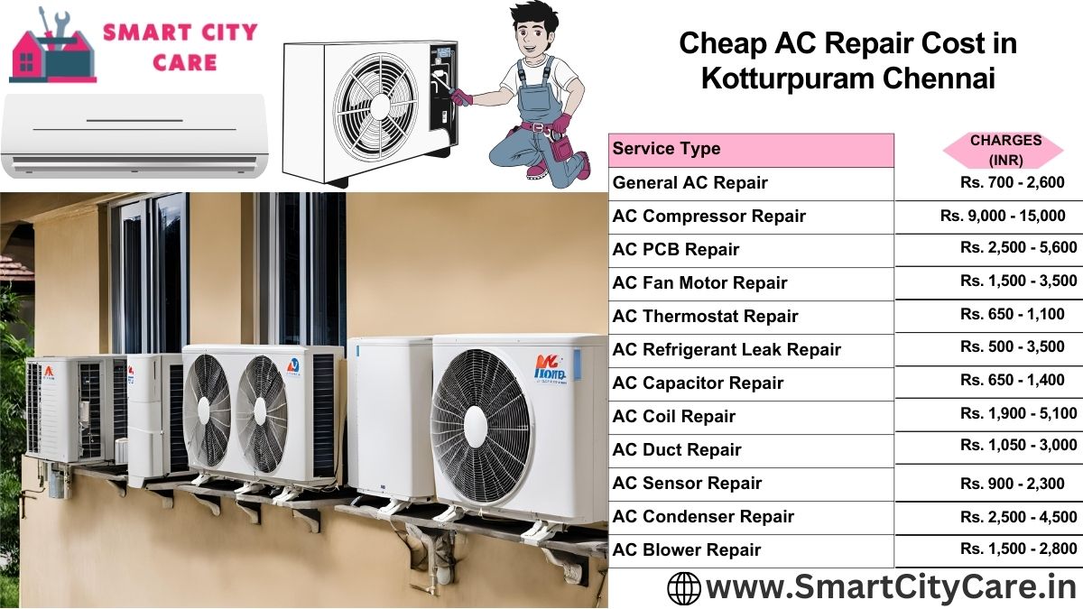 Cheap AC repair Cost list in  Kotturpuram, Chennai