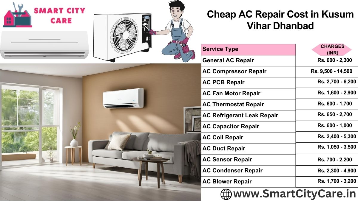 Cheap AC repair Cost list in  Kusum Vihar, Dhanbad