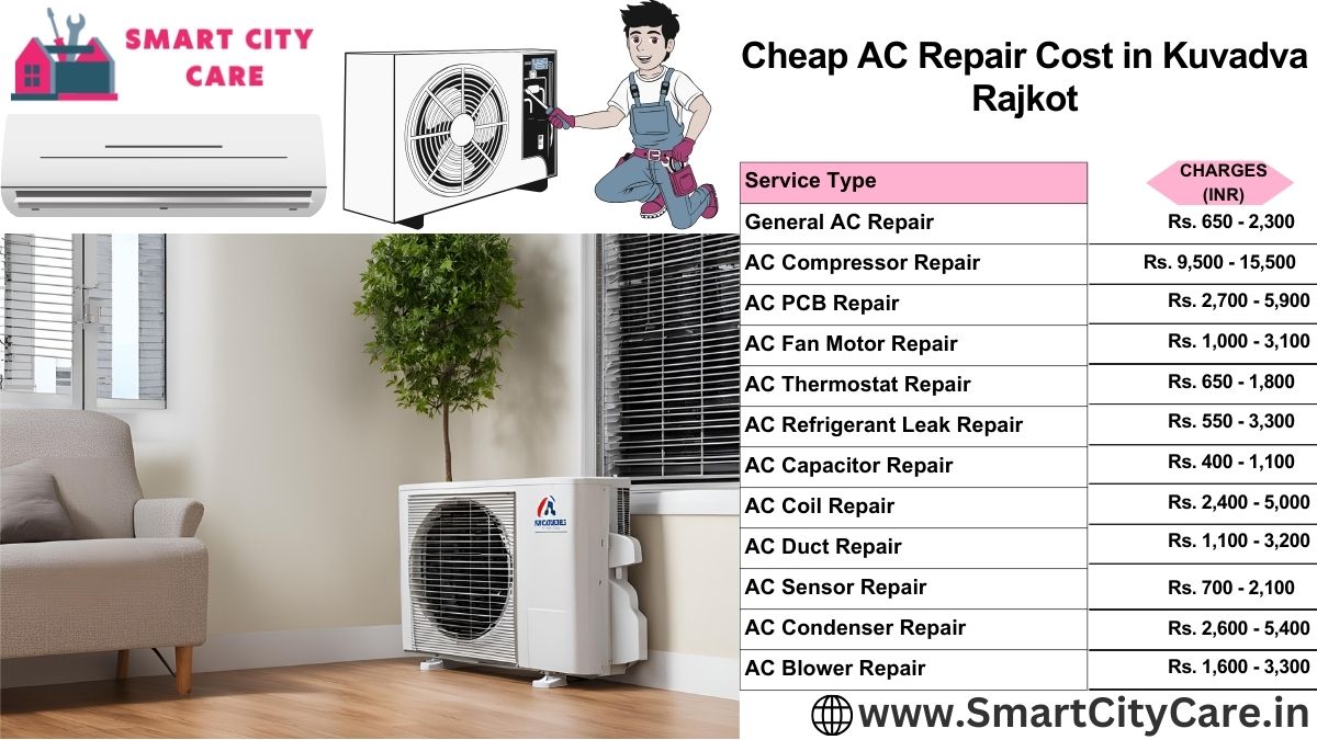 Cheap AC repair Cost list in  Kuvadva, Rajkot