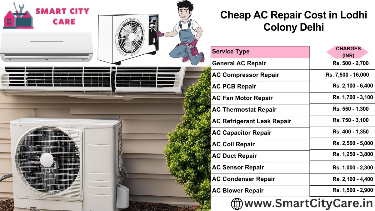 Cheap AC repair Cost list in  Lodhi Colony, Delhi