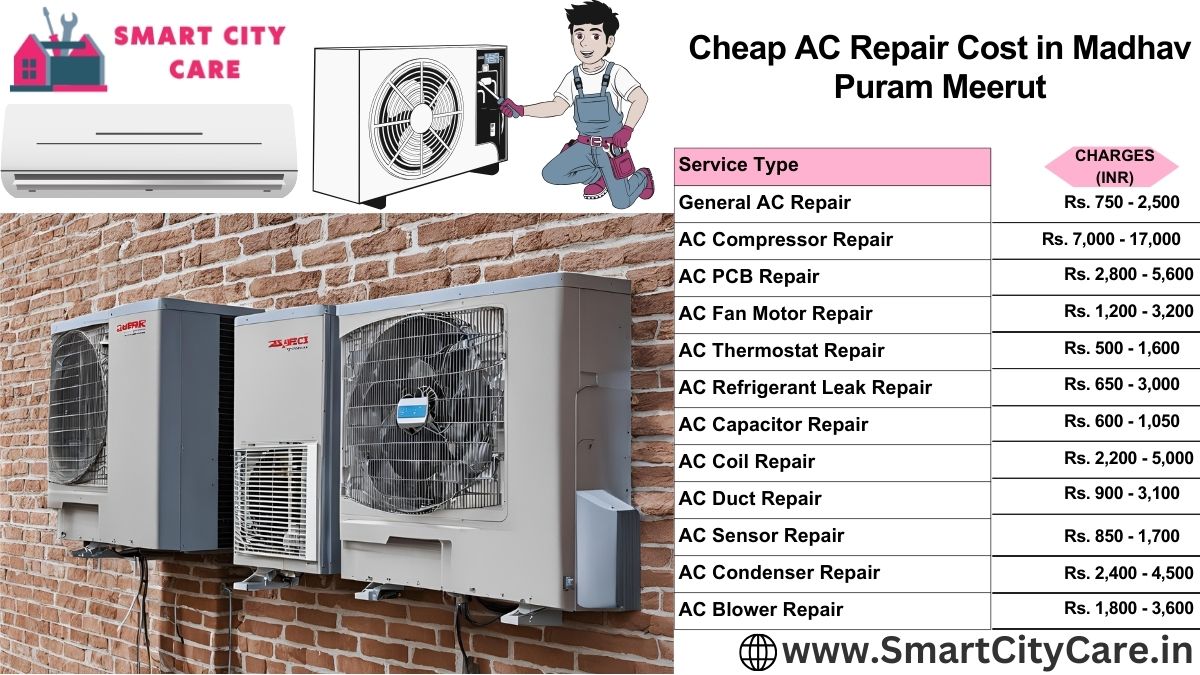 Cheap AC repair Cost list in  Madhav Puram, Meerut