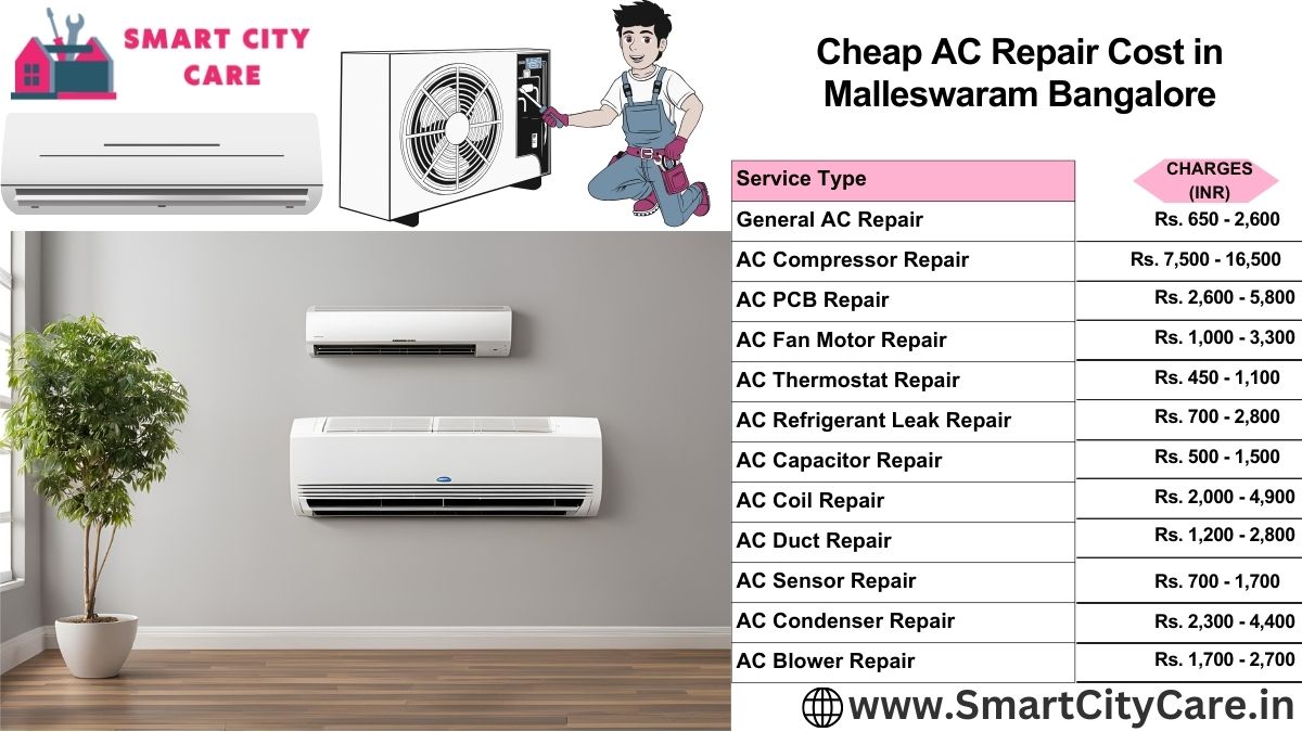 Cheap AC repair Cost list in  Malleswaram, Bangalore