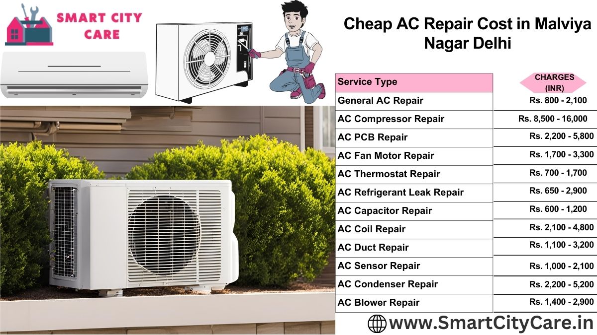 Cheap AC repair Cost list in  Malviya Nagar, Delhi