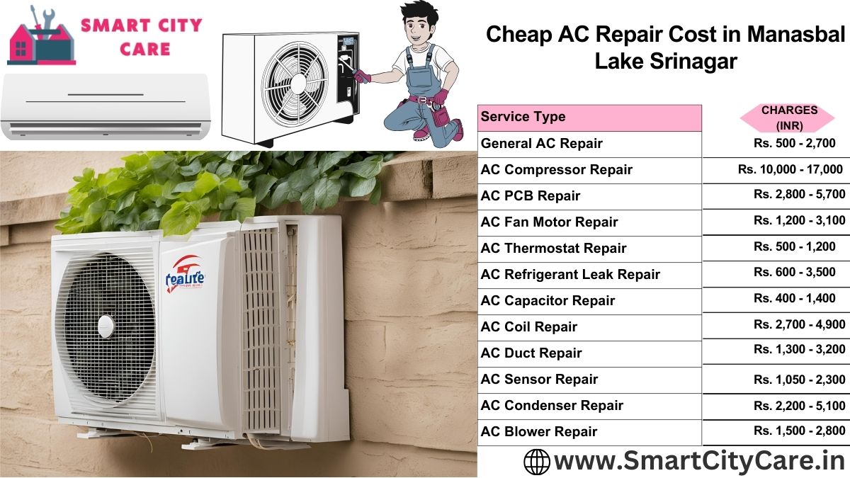 Cheap AC repair Cost list in  Manasbal Lake, Srinagar