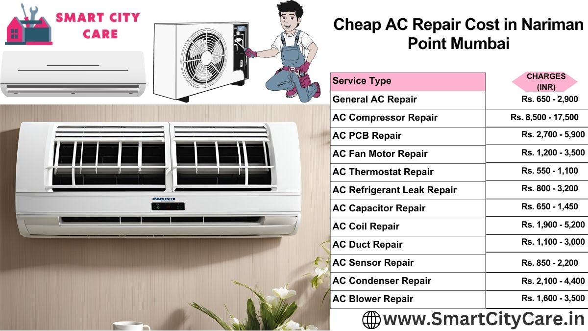 Cheap AC repair Cost list in Nariman Point, Mumbai