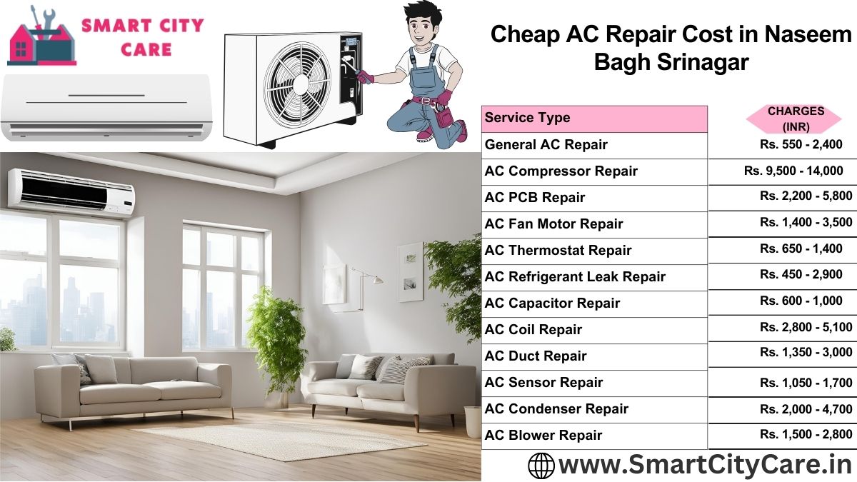 Cheap AC repair Cost list in  Naseem Bagh, Srinagar