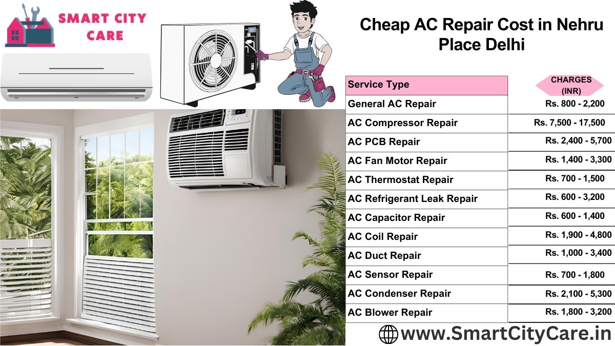Cheap AC repair cost in Nehru Place, Delhi