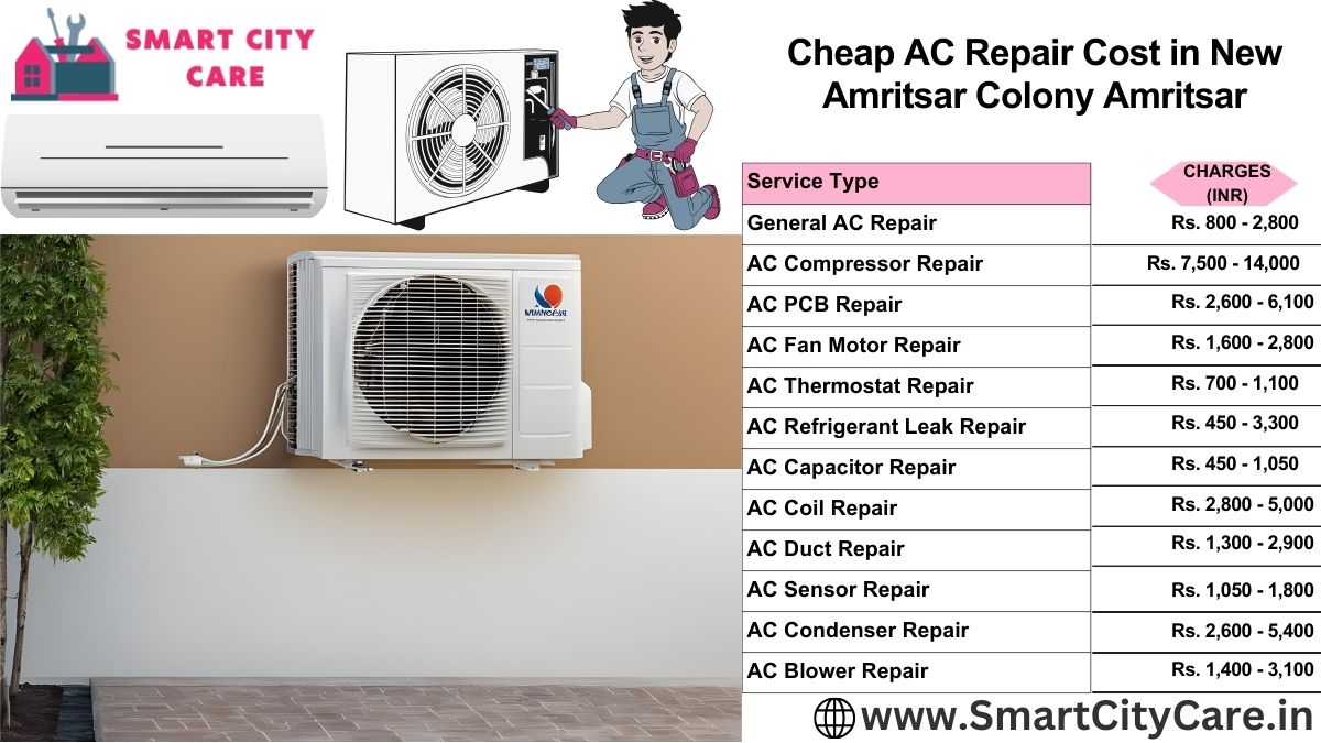 Cheap AC repair Cost list in  New Amritsar Colony, Amritsar