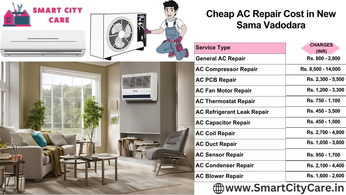 Cheap AC repair Cost list in  New Sama, Vadodara