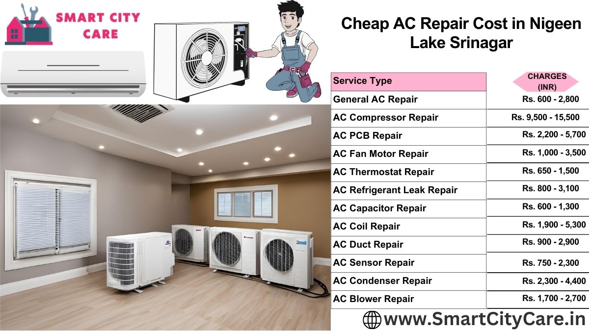 Cheap AC repair Cost list in  Nigeen Lake, Srinagar