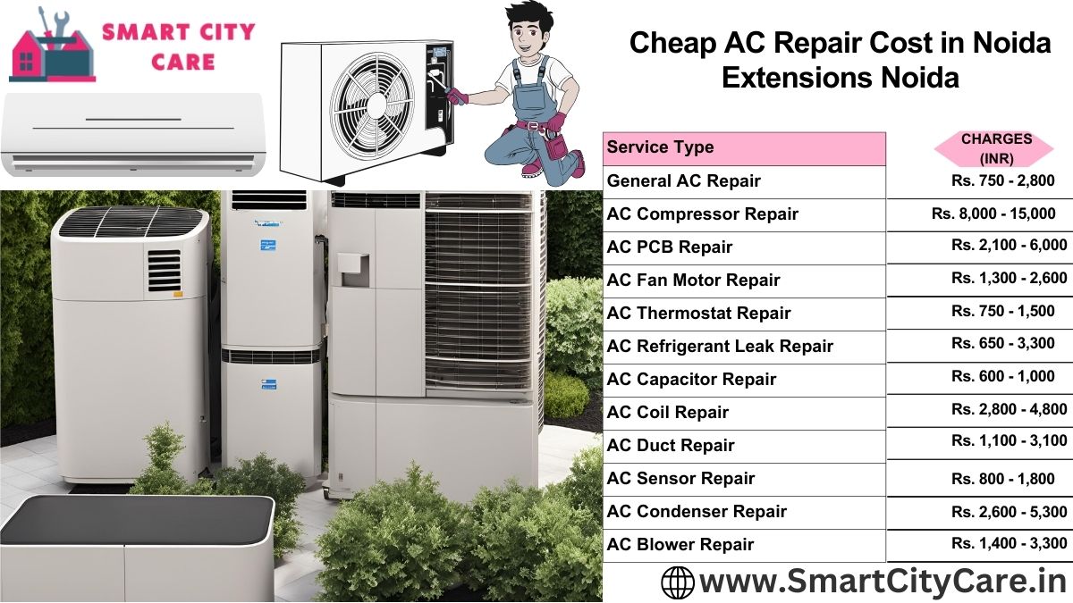 Cheap AC repair Cost list in  Noida Extensions, Noida