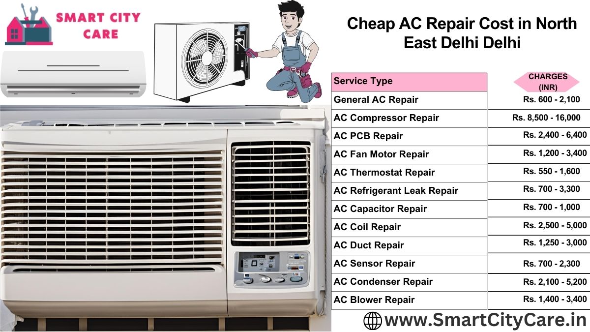 Cheap AC repair Cost list in  North East Delhi, Delhi