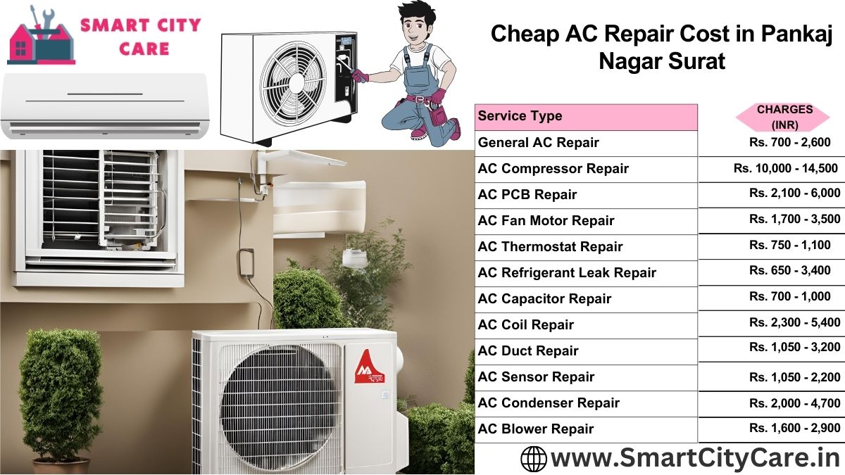 Cheap AC repair Cost list in  Pankaj Nagar, Surat