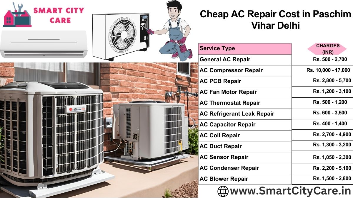 Cheap AC repair Cost list in  Paschim Vihar, Delhi