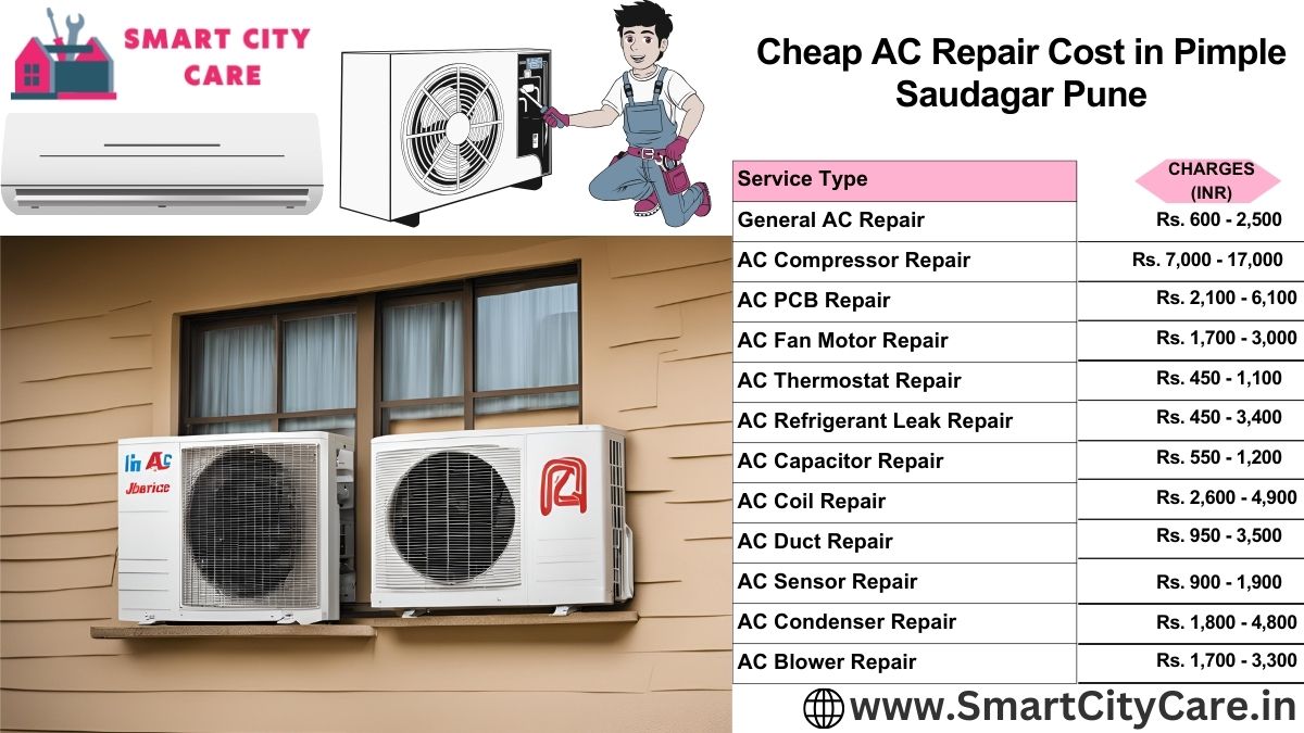 Cheap AC repair Cost list in Pimple Saudagar, Pune