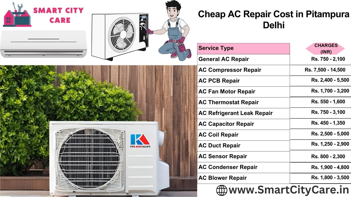 Cheap AC repair Cost list in  Pitampura, Delhi