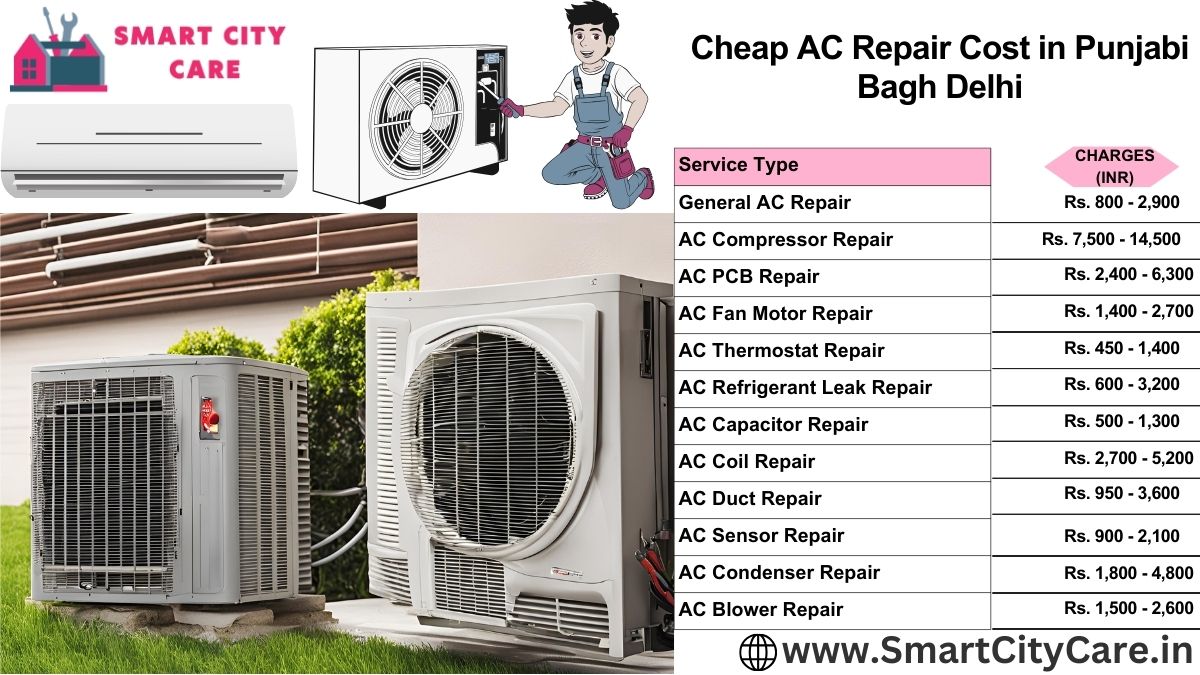 Cheap AC repair Cost list in  Punjabi Bagh, Delhi