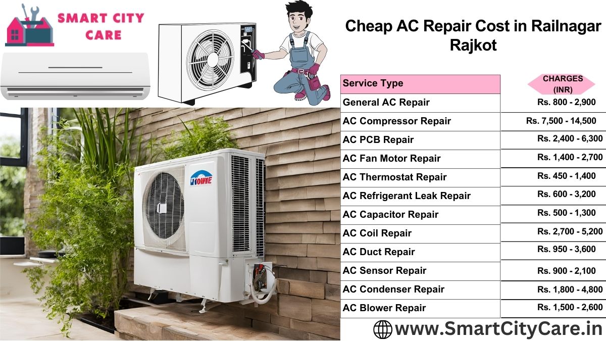 Cheap AC repair Cost list in  Railnagar, Rajkot