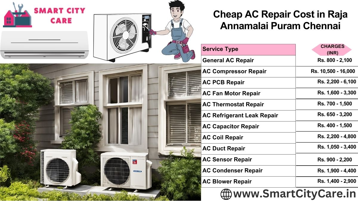 Cheap AC repair Cost list in  Raja Annamalai Puram, Chennai