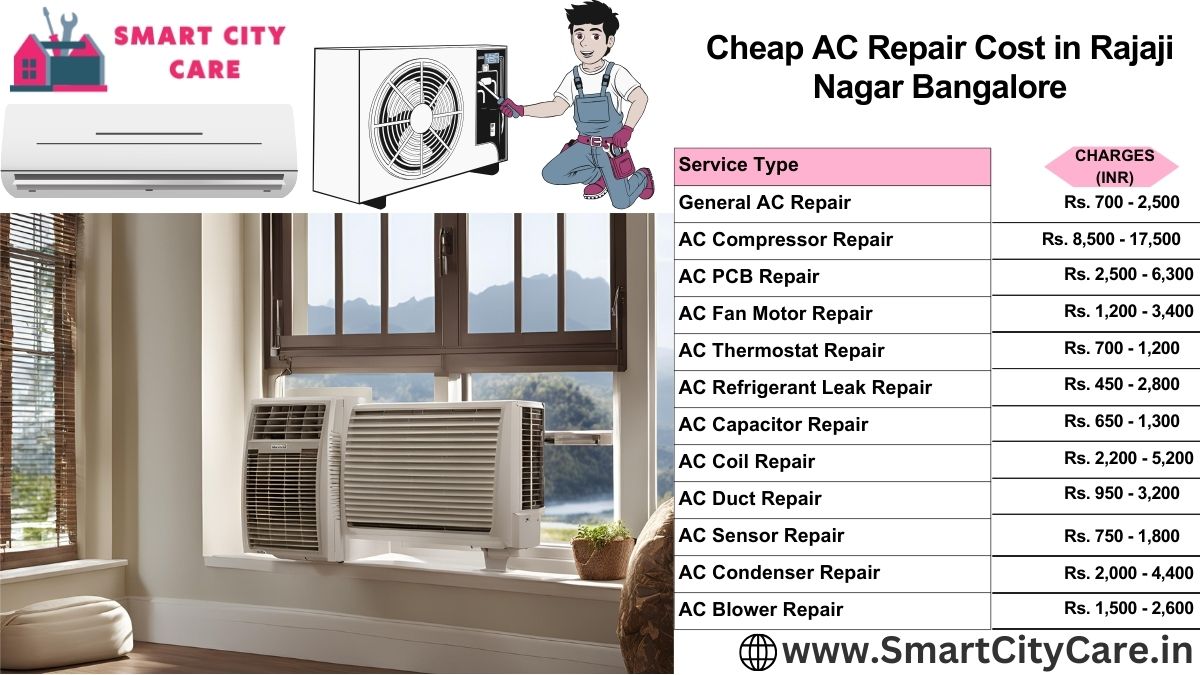 Cheap AC repair Cost list in  Rajaji Nagar, Bangalore