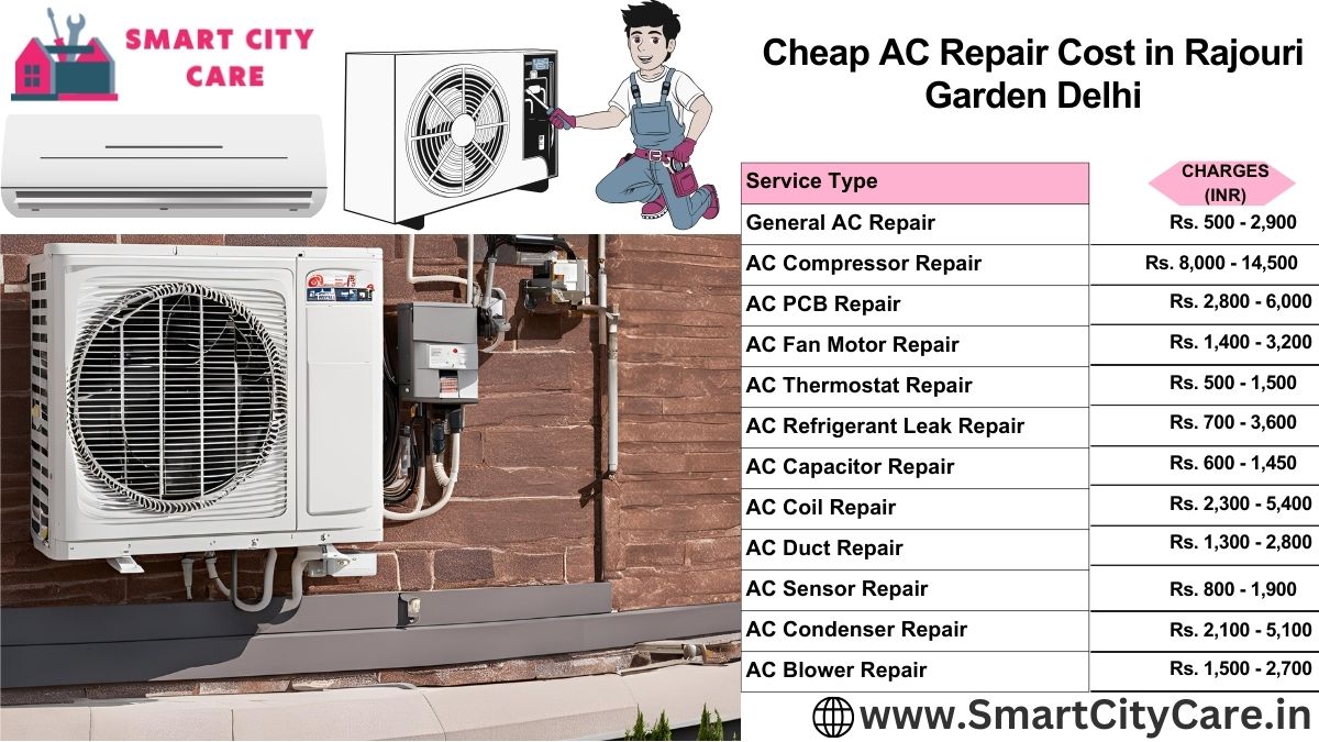 Cheap AC repair Cost list in  Rajouri Garden, Delhi