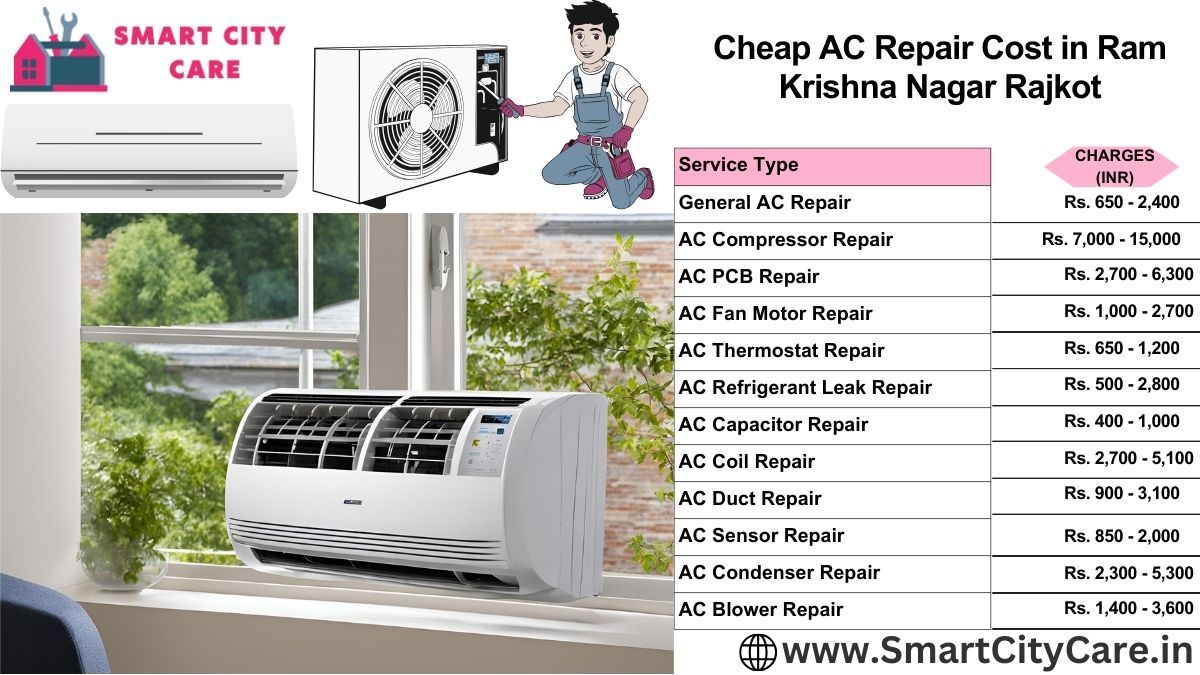 Cheap AC repair Cost list in  Ram Krishna Nagar, Rajkot