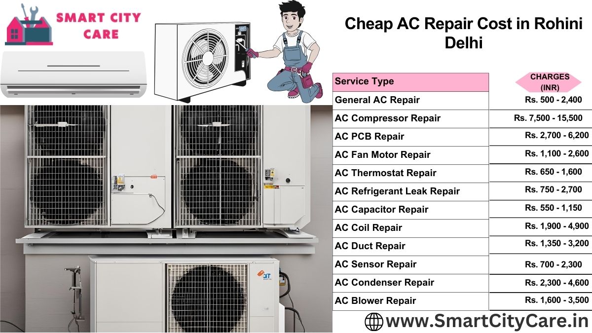 Cheap AC repair Cost list in  Rohini, Delhi