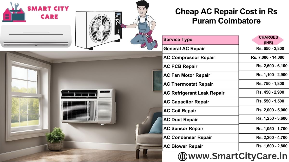 Cheap AC repair Cost list in  RS Puram, Coimbatore