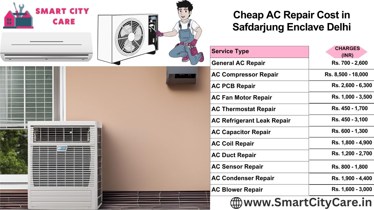 Cheap AC repair cost in Safdarjung Enclave, Delhi