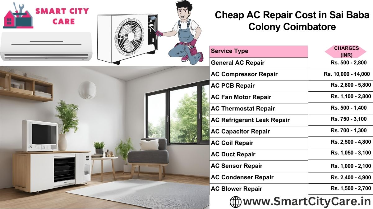 Cheap AC repair Cost list in  Sai Baba Colony, Coimbatore