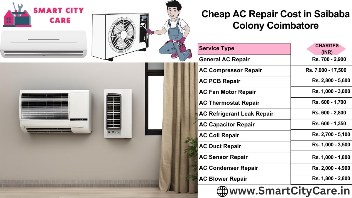 Cheap AC repair Cost list in  Saibaba Colony, Coimbatore