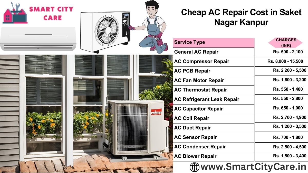 Cheap AC repair Cost list in  Saket Nagar, Kanpur