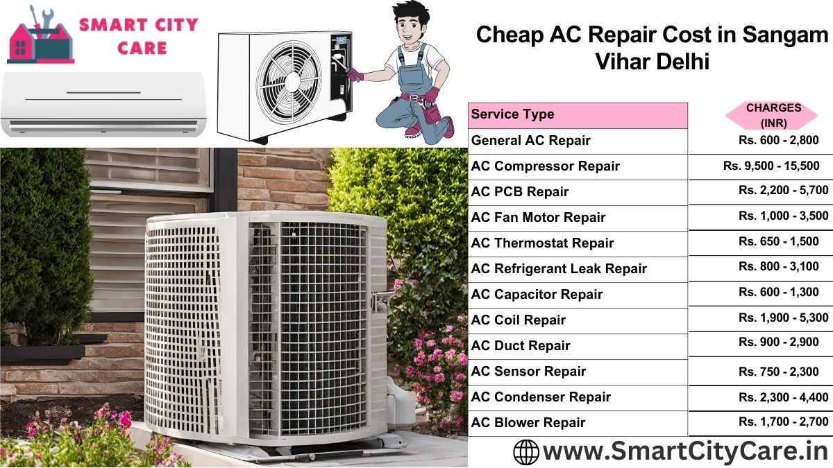 Cheap AC repair Cost list in  Sangam Vihar, Delhi