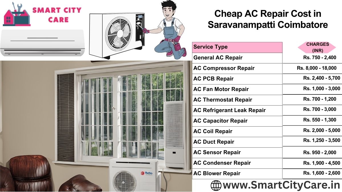 Cheap AC repair Cost list in  Saravanampatti, Coimbatore