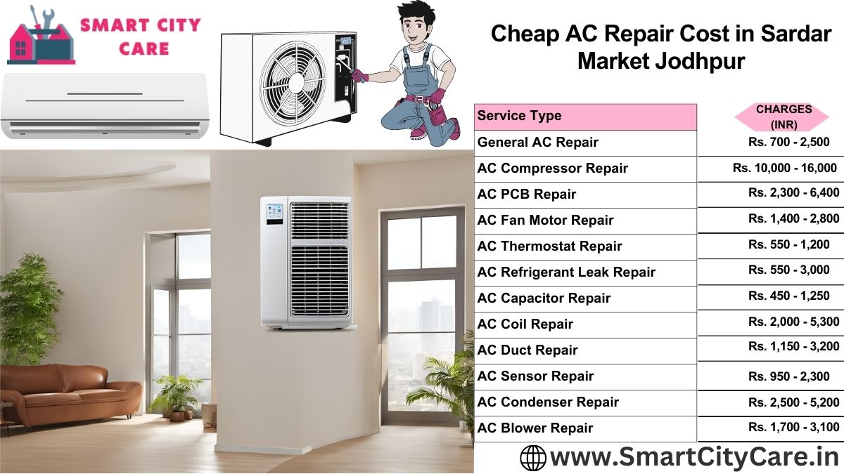 Cheap AC repair Cost list in  Sardar Market, Jodhpur