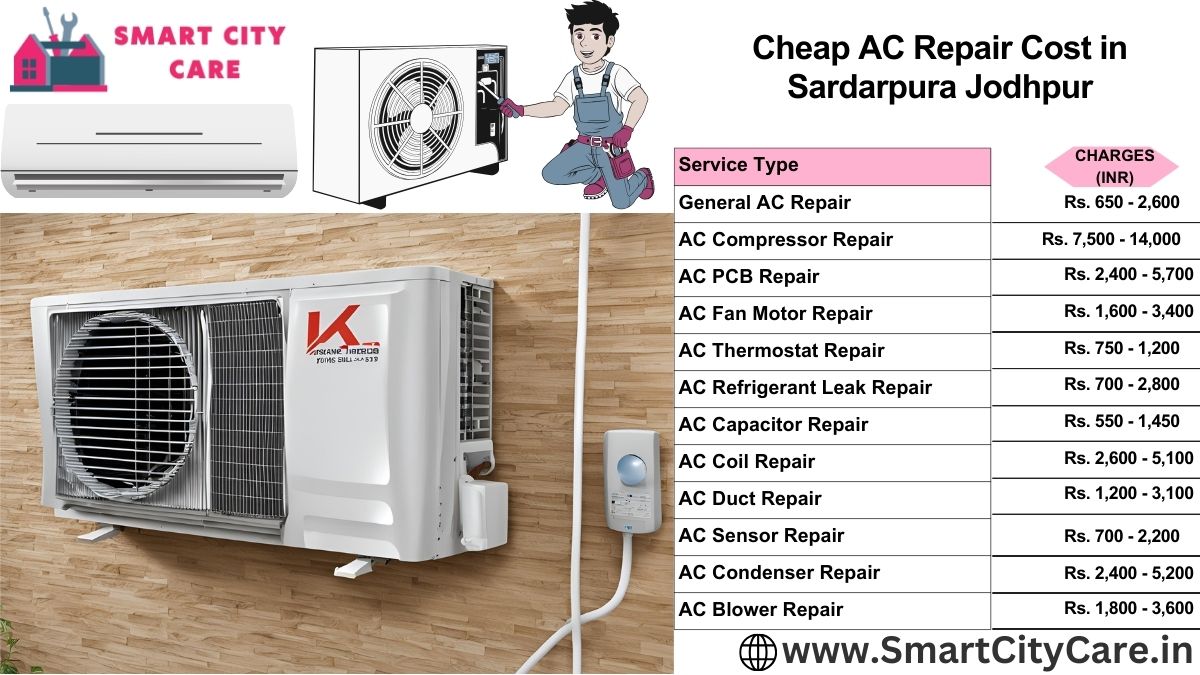 Cheap AC repair Cost list in  Sardarpura, Jodhpur