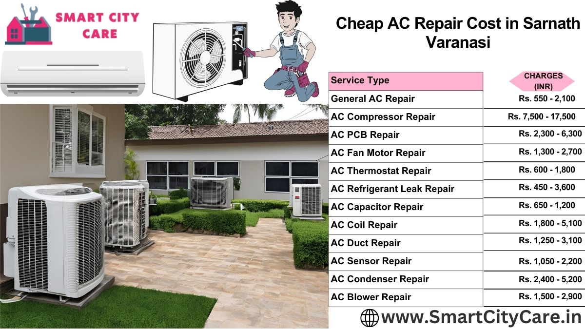 Cheap AC repair Cost list in  Sarnath, Varanasi