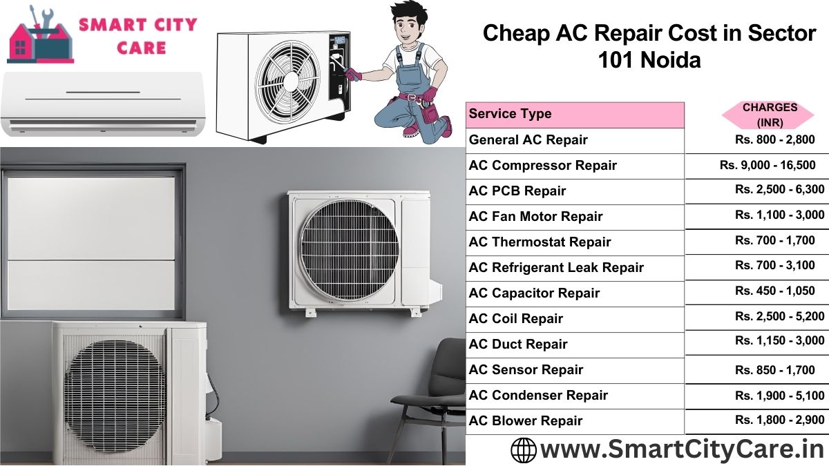 Cheap AC repair Cost list in  Sector 101, Noida