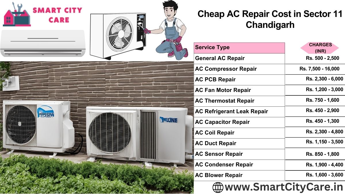 Cheap AC repair Cost list in  Sector 11, Chandigarh